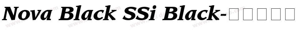 Nova Black SSi Black字体转换